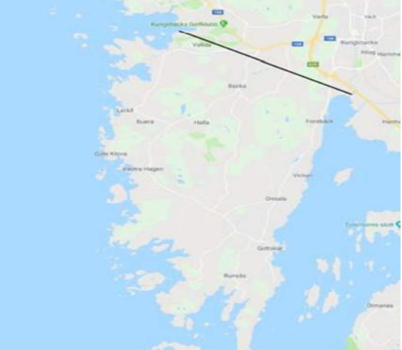 Karta över Onsalahalvön