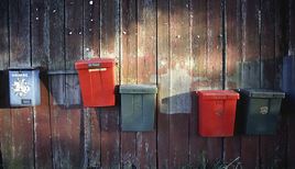 Child and mailbox